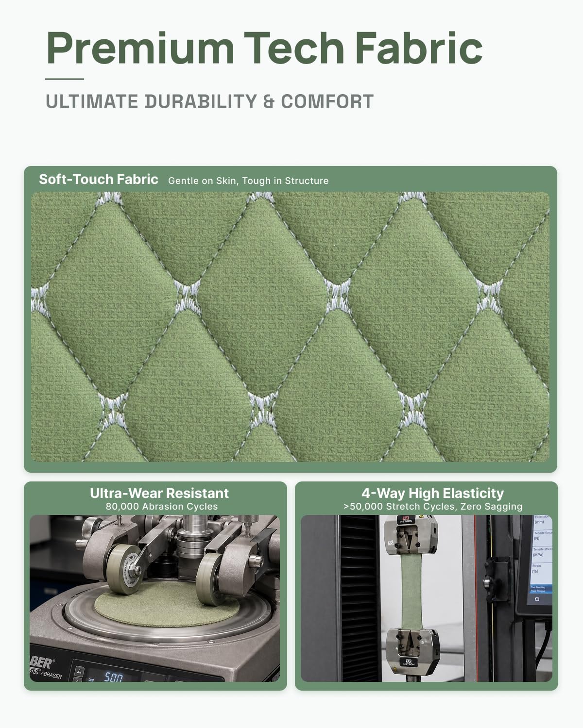 Gaming Chair Breathable Fabric Computer Chair with Pocket Spring Cushion, Comfortable Office Chair with Gel Pad and Storage Bag,Massage Game Chair with Footrest